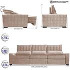 Sofá Retrátil E Reclinável 4,15m Cama Inbox Big Star Com Soft