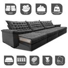 Sofá Retrátil E Reclinável 4,15m Molas Ensacadas Cama Inbox B