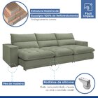 Sofá Retrátil E Reclinável 410cm Martinho Boucle Verde