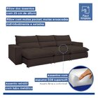 Sofá Retrátil E Reclinável 410cm Martinho Veludo Marrom