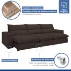 Sofá Retrátil E Reclinável 410cm Martinho Veludo Marrom