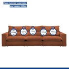 Sofá Retrátil E Reclinável 410cm Martinho Veludo Terracota