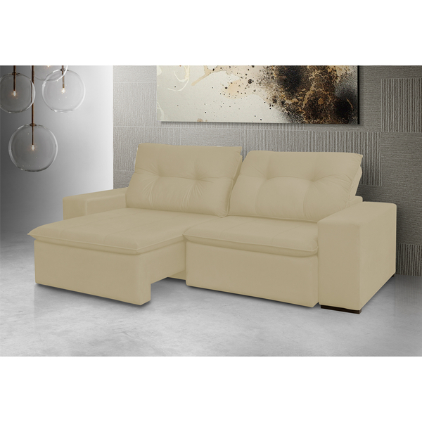 Sofá Retrátil E Reclinável 4 Lugares 2,30m Brasilia - Suede B