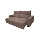 Sofá Retrátil E Reclinável 4 Lugares 2,30m Ellen  Bege