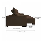 Sofá Retrátil E Reclinável 4 Lugares 2,30m Ellen  Marrom