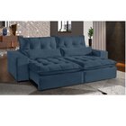 Sofá Retrátil E Reclinável 4 Lugares 2,30m Londres  Azul
