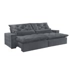 Sofá Retrátil E Reclinável 4 Lugares 2,30m Paris  Grafite