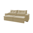 Sofá Retrátil E Reclinável 4 Lugares 2,30m Perola - Suede Beg