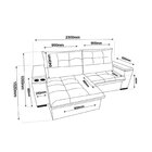 Sofá Retrátil E Reclinável 4 Lugares 2,3m Veludo Horus Azul