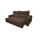 Sofá Retrátil E Reclinável 4 Lugares 2,50m Ellen  Marrom