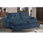 Sofá Retrátil E Reclinável 4 Lugares 2,50m Londres  Azul