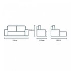 Sofá Retrátil E Reclinável 4 Lugares 2,50m Londres  Azul