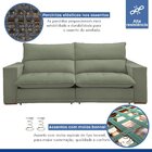 Sofá Retrátil E Reclinável 4 Lugares 2,90m Boucle Verde Marti