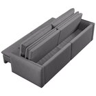 Sofá Retrátil E Reclinável 4 Lugares 200cm Braga Cinza