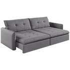 Sofá Retrátil E Reclinável 4 Lugares 200cm Braga Cinza
