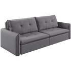 Sofá Retrátil E Reclinável 4 Lugares 200cm Braga Cinza