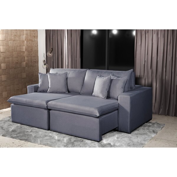 Sofá Retrátil E Reclinável 4 Lugares 200cm Veludo Serra Decor