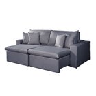 Sofá Retrátil E Reclinável 4 Lugares 210cm Veludo Serra Decor