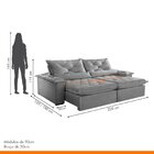 Sofá Retrátil E Reclinável 4 Lugares 220cm Diamond Super Pill