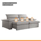 Sofá Retrátil E Reclinável 4 Lugares 220cm Vanilla  Veludo Ci