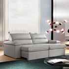 Sofá Retrátil E Reclinável 4 Lugares 220cm Vanilla  Veludo Ci