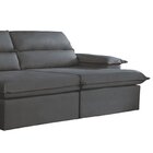 Sofá Retrátil E Reclinável 4 Lugares 220cm Vanilla  Veludo Gr