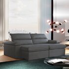 Sofá Retrátil E Reclinável 4 Lugares 220cm Vanilla  Veludo Gr