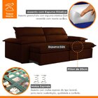 Sofá Retrátil E Reclinável 4 Lugares 220cm Vanilla  Veludo Ma