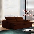 Sofá Retrátil E Reclinável 4 Lugares 220cm Vanilla  Veludo Ma