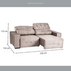 Sofá Retrátil E Reclinável 4 Lugares 230 Cm Atlas Cappuccino