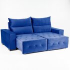 Sofá Retrátil E Reclinável 4 Lugares 230 Cm Itália Azul Marin