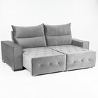 Sofá Retrátil E Reclinável 4 Lugares 230 Cm Itália Prata