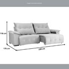 Sofá Retrátil E Reclinável 4 Lugares 230 Cm Maserati Prata