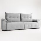 Sofá Retrátil E Reclinável 4 Lugares 230 Cm Maserati Prata