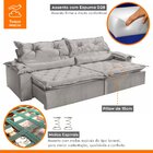 Sofá Retrátil E Reclinável 4 Lugares 230cm Agatha  Veludo Cin