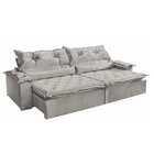 Sofá Retrátil E Reclinável 4 Lugares 230cm Agatha  Veludo Cin