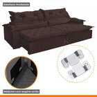 Sofá Retrátil E Reclinável 4 Lugares 230cm Agatha  Veludo Mar