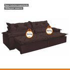 Sofá Retrátil E Reclinável 4 Lugares 230cm Agatha  Veludo Mar