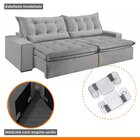 Sofá Retrátil E Reclinável 4 Lugares 230cm Bérgamo  Veludo Ci