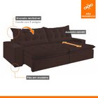 Sofá Retrátil E Reclinável 4 Lugares 230cm Bérgamo  Veludo Ma