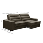 Sofá Retrátil E Reclinável 4 Lugares 230cm Bogotá Tecido Velu