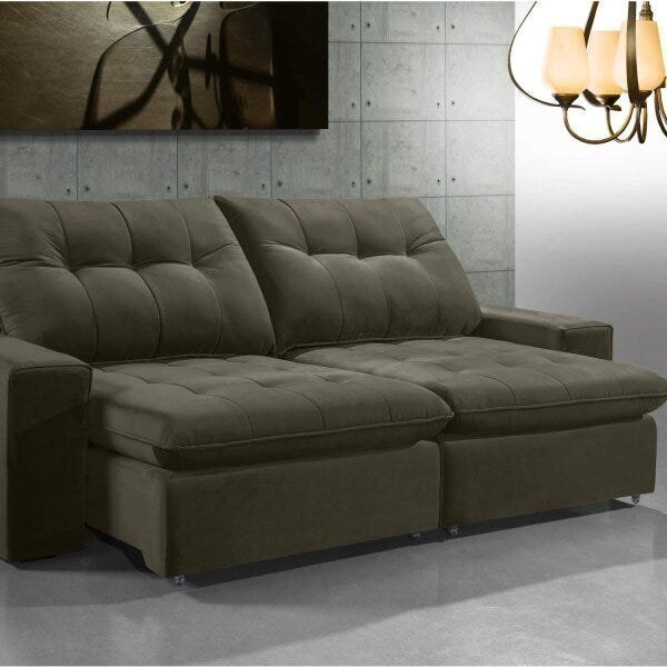 Sofá Retrátil E Reclinável 4 Lugares 234cm X 108cm Monza Esto