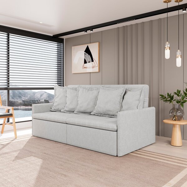 Sofá Retrátil E Reclinável 4 Lugares 240cm Dália Cabecasa Mad