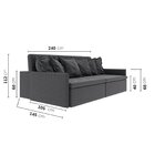 Sofá Retrátil E Reclinável 4 Lugares 240cm Dália Cabecasa Mad