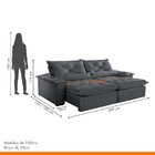 Sofá Retrátil E Reclinável 4 Lugares 240cm Diamond Super Pill