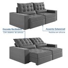 Sofá Retrátil E Reclinável 4 Lugares 240cm Embaúba Extra Cabe