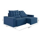 Sofá Retrátil E Reclinável 4 Lugares 240cm Embaúba Extra Cabe
