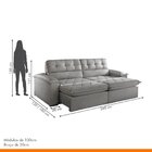 Sofá Retrátil E Reclinável 4 Lugares 240cm Hermon Super Pillo