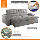 Sofá Retrátil E Reclinável 4 Lugares 240cm Hermon Super Pillo