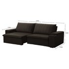 Sofá Retrátil E Reclinável 4 Lugares 245cm Com Porta Copos Ba